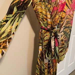 Floral maxi long sleeve dress